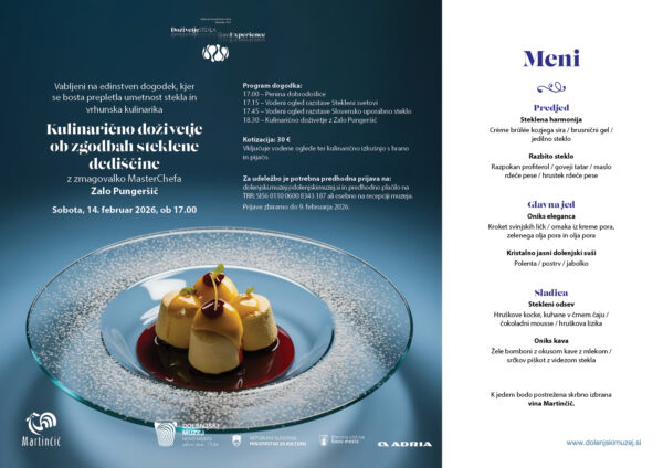 Kulinarično doživetje ob zgodbah steklene dediščine