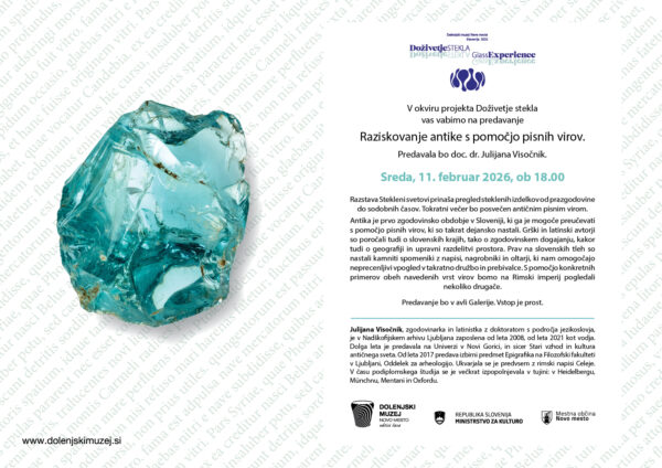 Vabimo na predavanje z naslovom Raziskovanje antike s pomočjo pisnih virov